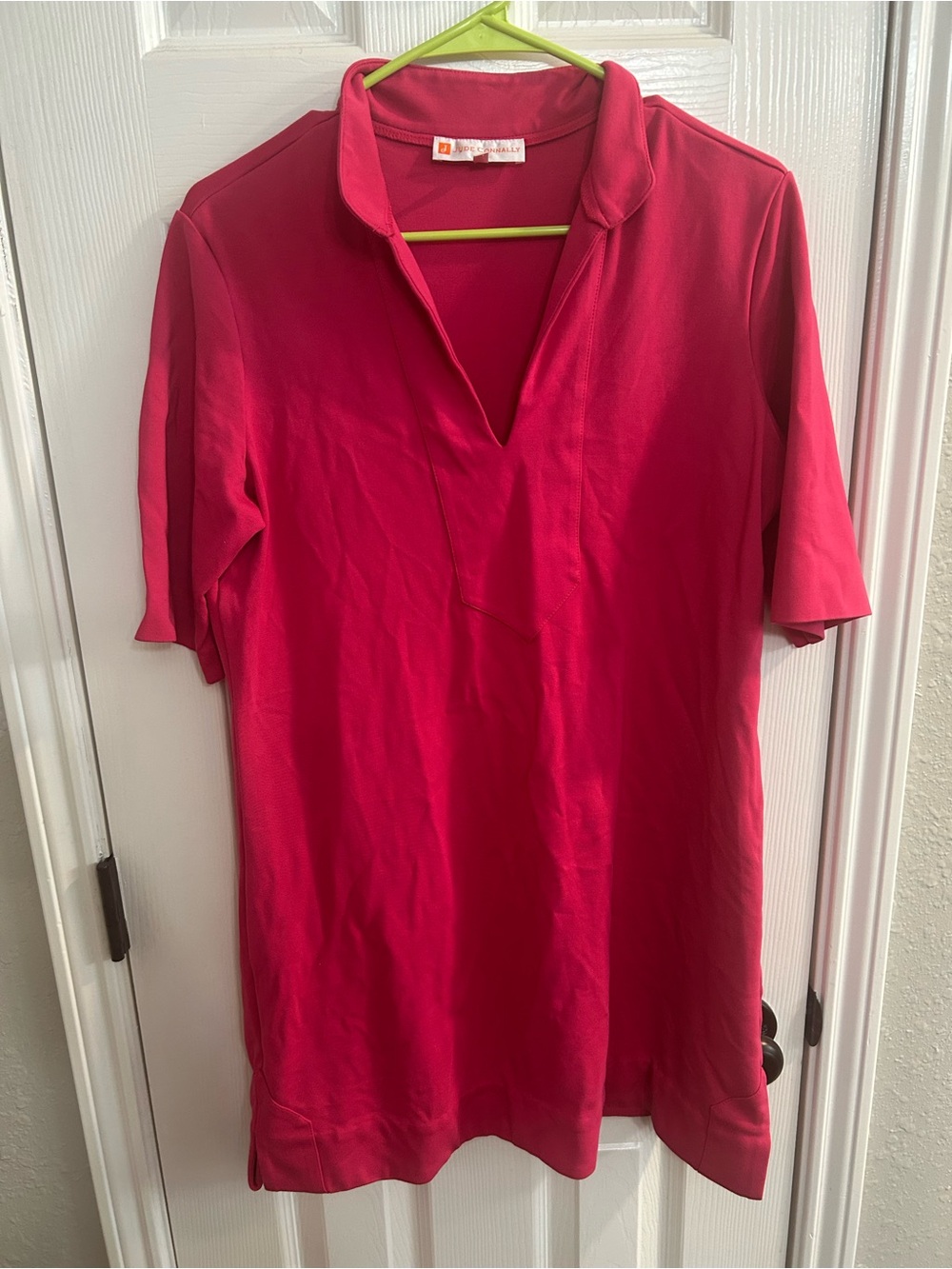 Jude Connally tunic dress size XL v neck fuchsia pink